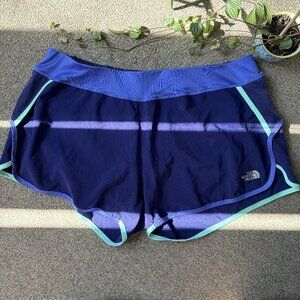 The North Face Flash Dry Women's Size XL Blue Running Workout Shorts